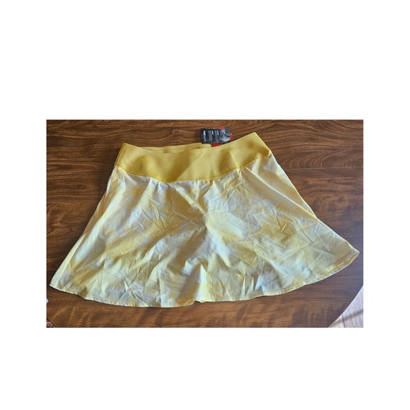 Puma XL Skirt Skort Athletic Yellow Tie Dye Tennis Golf Activewear NEW - Picture 1 of 5